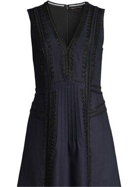 Kobi Halpern Mimi Linen beaded dress size 6